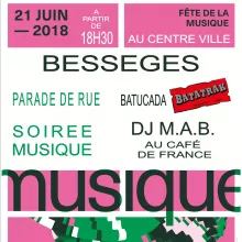 Affiche fête de la musique Bessèges